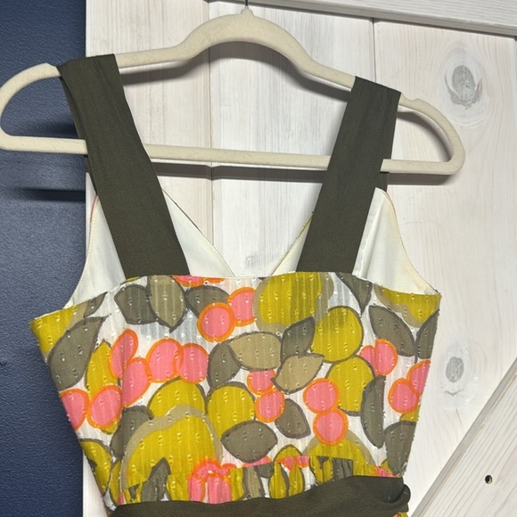 Milly of New York Swiss Dot Cotton Lemon & Cherry Print Mini Dress Size 2 - Picture 7 of 10